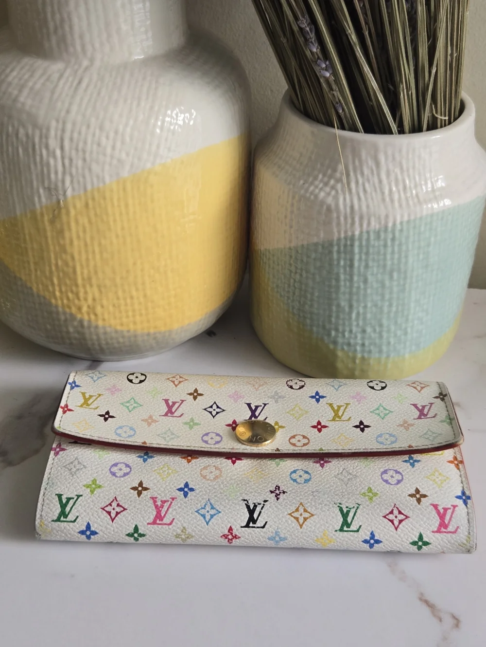 Vintage Louis Vuitton Murakami Multicolor Monogram Leather Long Wallet - Picture 15 of 15